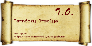 Tarnóczy Orsolya névjegykártya