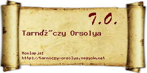 Tarnóczy Orsolya névjegykártya